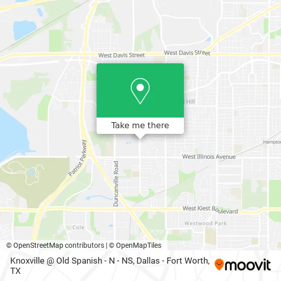 Knoxville @ Old Spanish - N - NS map