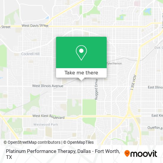 Platinum Performance Therapy map