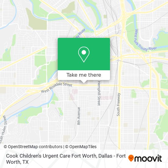 Cook Children's Urgent Care Fort Worth map