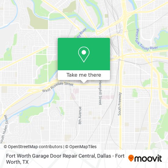 Mapa de Fort Worth Garage Door Repair Central