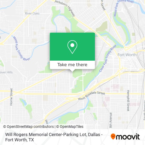 Will Rogers Memorial Center-Parking Lot map