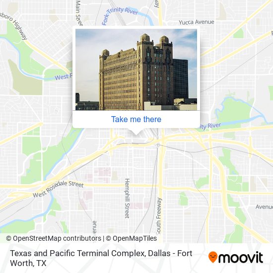 Texas and Pacific Terminal Complex map