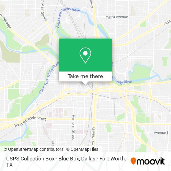 Mapa de USPS Collection Box - Blue Box