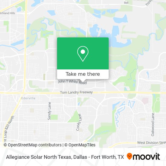 Allegiance Solar North Texas map