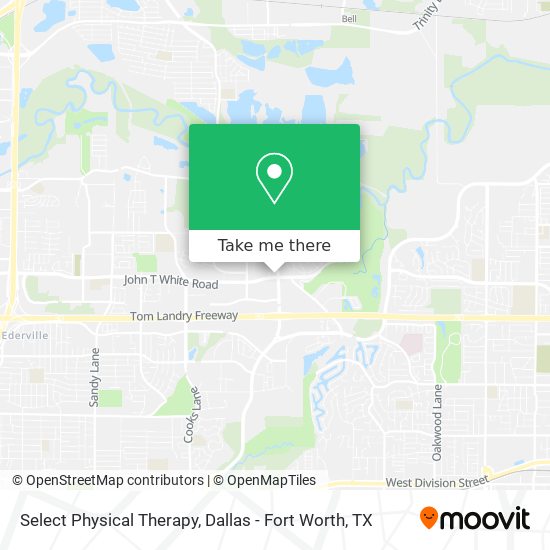Mapa de Select Physical Therapy
