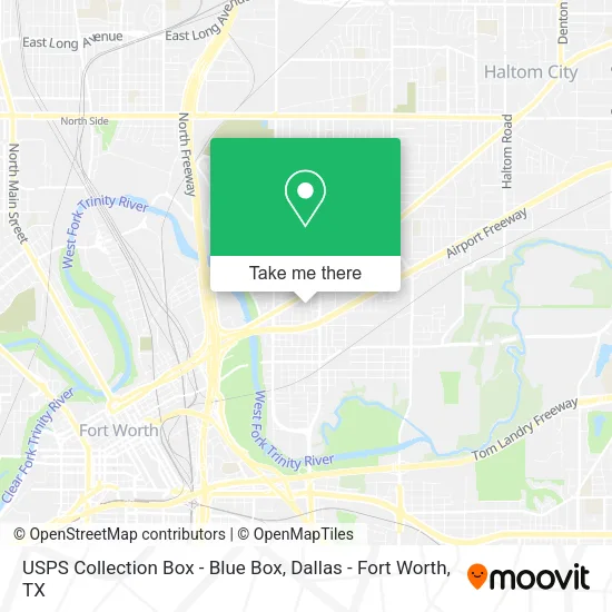 USPS Collection Box - Blue Box map