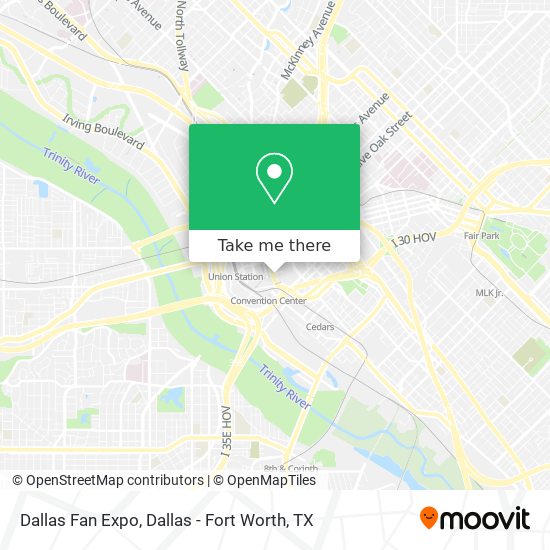 Dallas Fan Expo map
