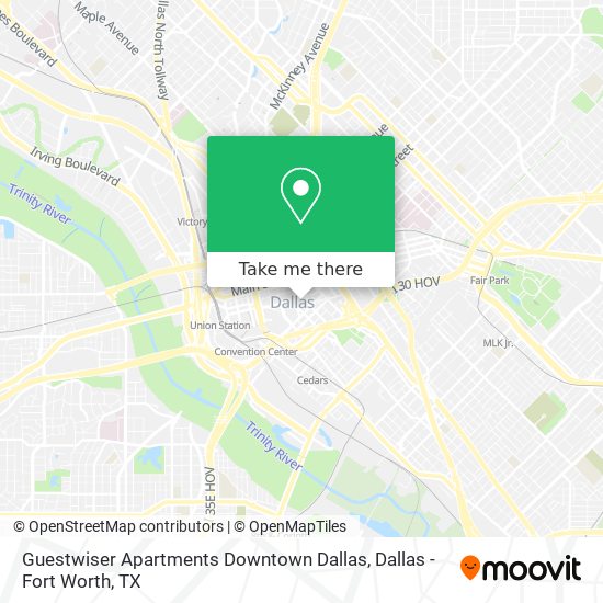 Mapa de Guestwiser Apartments Downtown Dallas