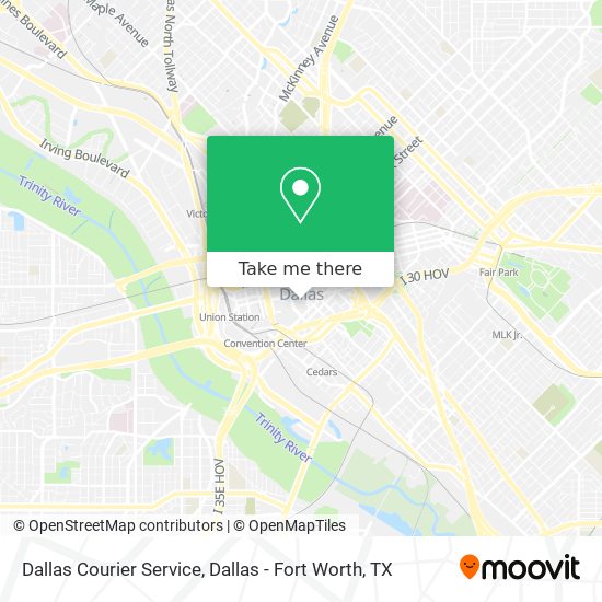 Dallas Courier Service map