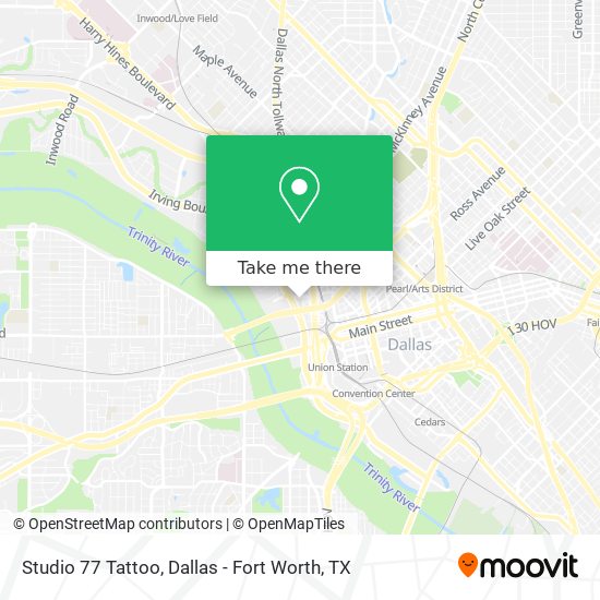 Studio 77 Tattoo map