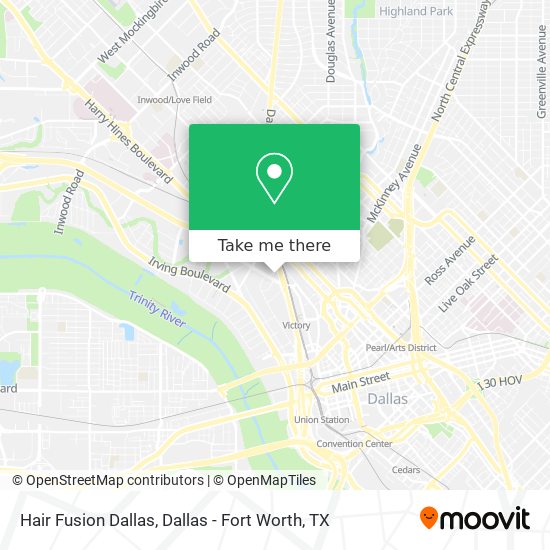 Hair Fusion Dallas map