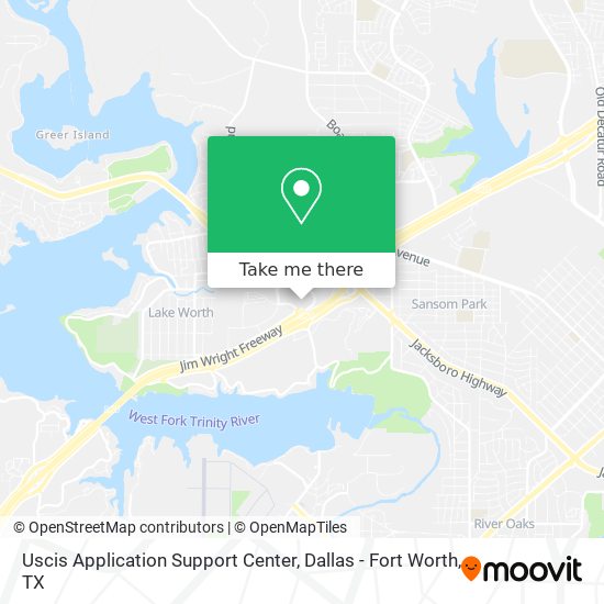 Mapa de Uscis Application Support Center