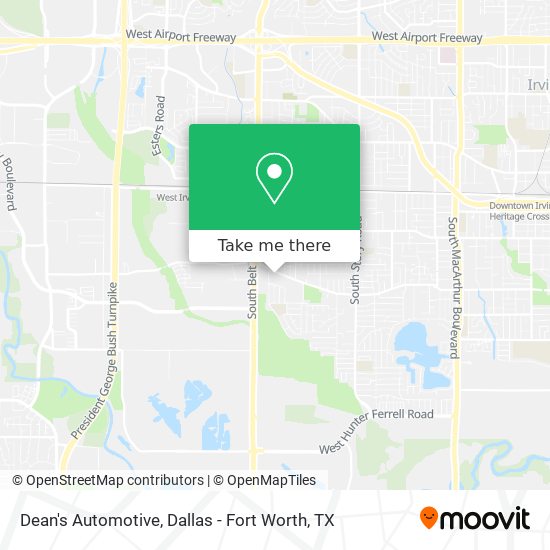 Dean's Automotive map