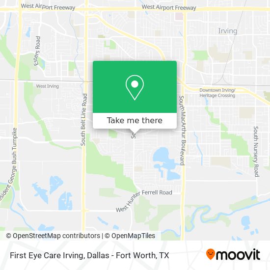 First Eye Care Irving map