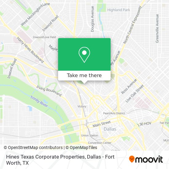 Mapa de Hines Texas Corporate Properties