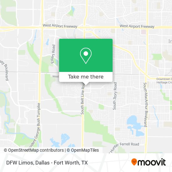 DFW Limos map