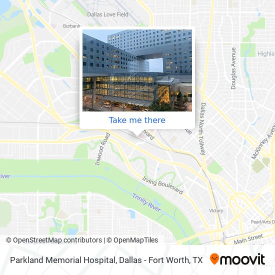 Parkland Memorial Hospital map