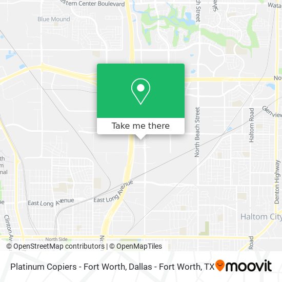 Platinum Copiers - Fort Worth map