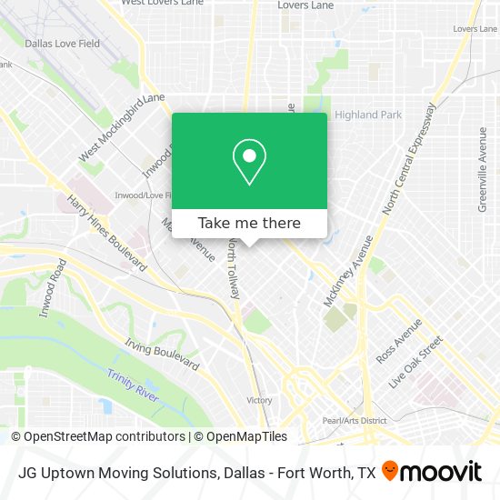 JG Uptown Moving Solutions map