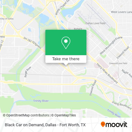 Black Car on Demand map