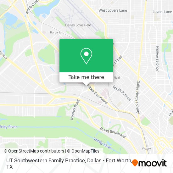 Mapa de UT Southwestern Family Practice