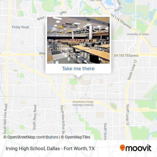 Irving High School map
