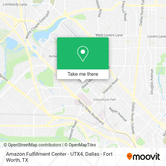 Amazon Fulfillment Center - UTX4 map