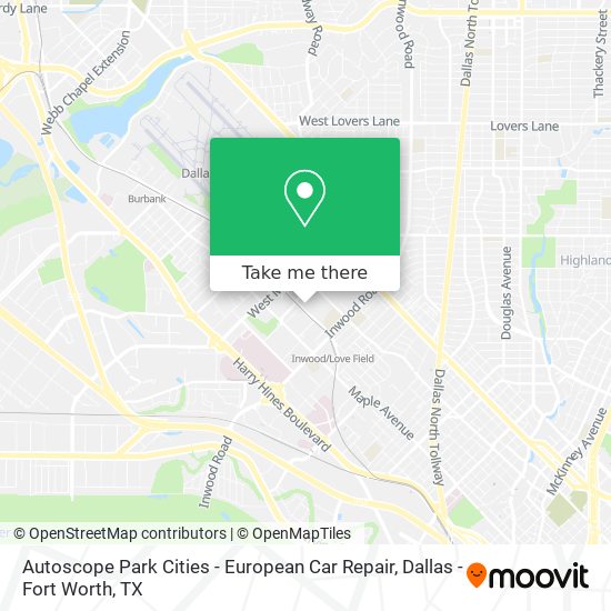 Mapa de Autoscope Park Cities - European Car Repair