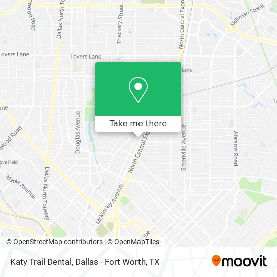 Katy Trail Dental map