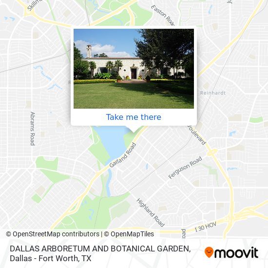 Mapa de DALLAS ARBORETUM AND BOTANICAL GARDEN