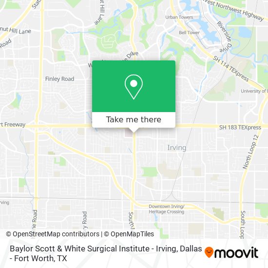 Baylor Scott & White Surgical Institute - Irving map