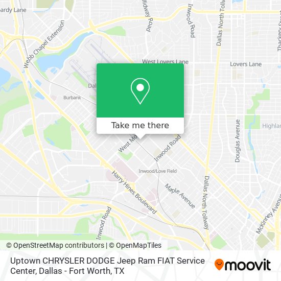 Uptown CHRYSLER DODGE Jeep Ram FIAT Service Center map