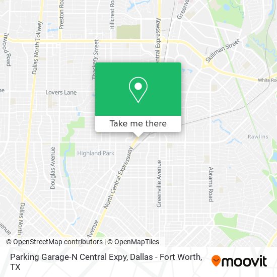 Parking Garage-N Central Expy map