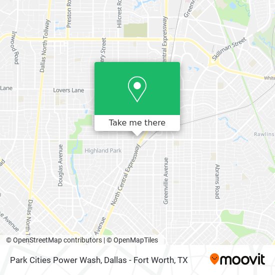 Mapa de Park Cities Power Wash