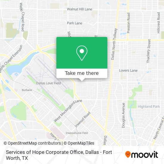 Services of Hope Corporate Office map