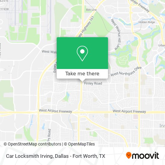 Car Locksmith Irving map