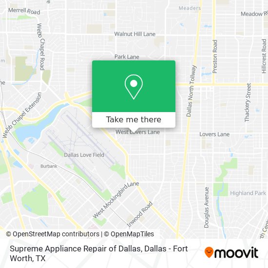 Mapa de Supreme Appliance Repair of Dallas