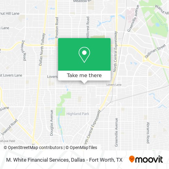 M. White Financial Services map
