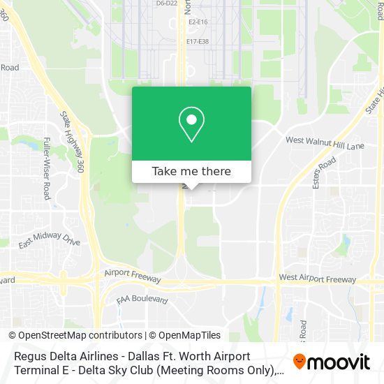 Mapa de Regus Delta Airlines - Dallas Ft. Worth Airport Terminal E - Delta Sky Club (Meeting Rooms Only)