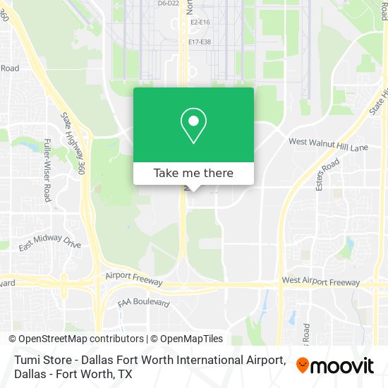 Tumi Store - Dallas Fort Worth International Airport map