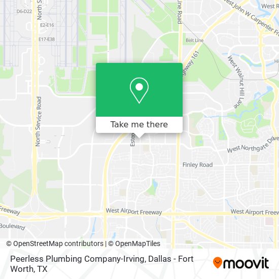 Peerless Plumbing Company-Irving map