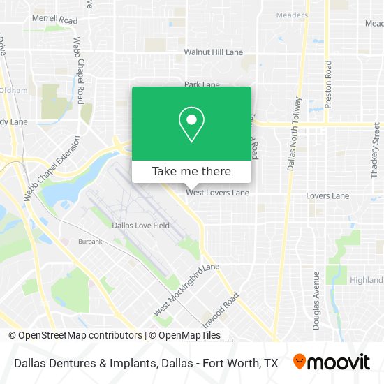 Mapa de Dallas Dentures & Implants