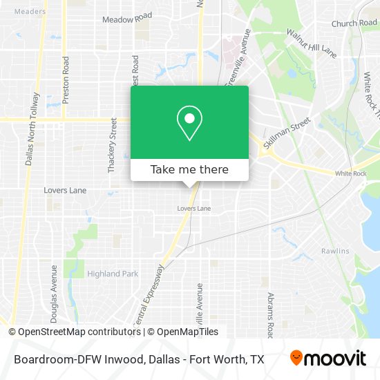 Mapa de Boardroom-DFW Inwood
