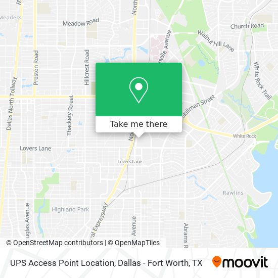 UPS Access Point Location map