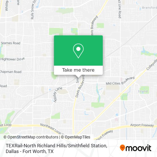 Mapa de TEXRail-North Richland Hills / Smithfield Station