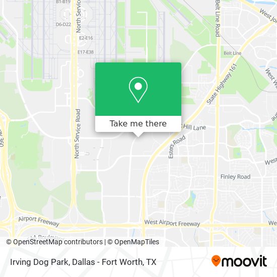 Mapa de Irving Dog Park