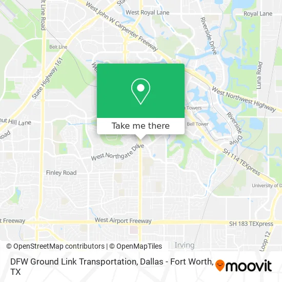 DFW Ground Link Transportation map