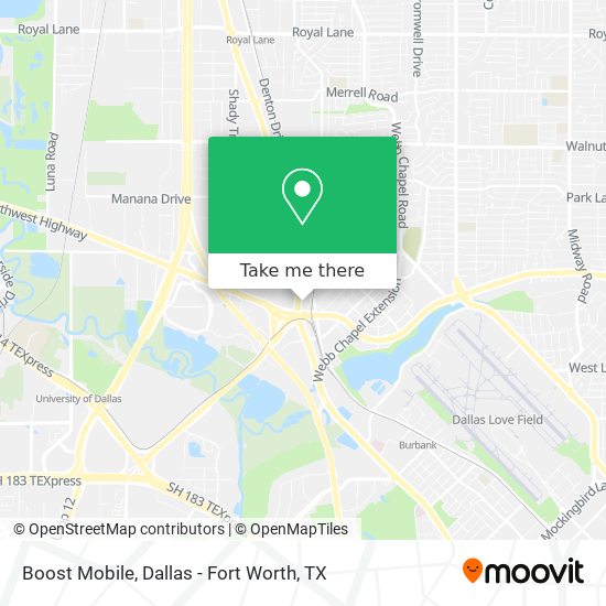 Mapa de Boost Mobile