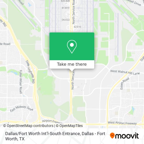 Dallas / Fort Worth Int'l-South Entrance map