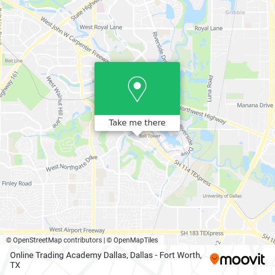 Online Trading Academy Dallas map